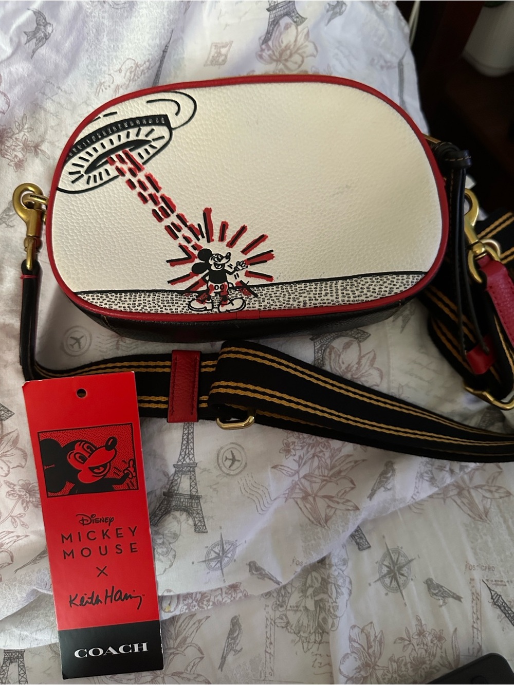 Coach x Disney White & Red Mickey Mouse Crossbody authentic